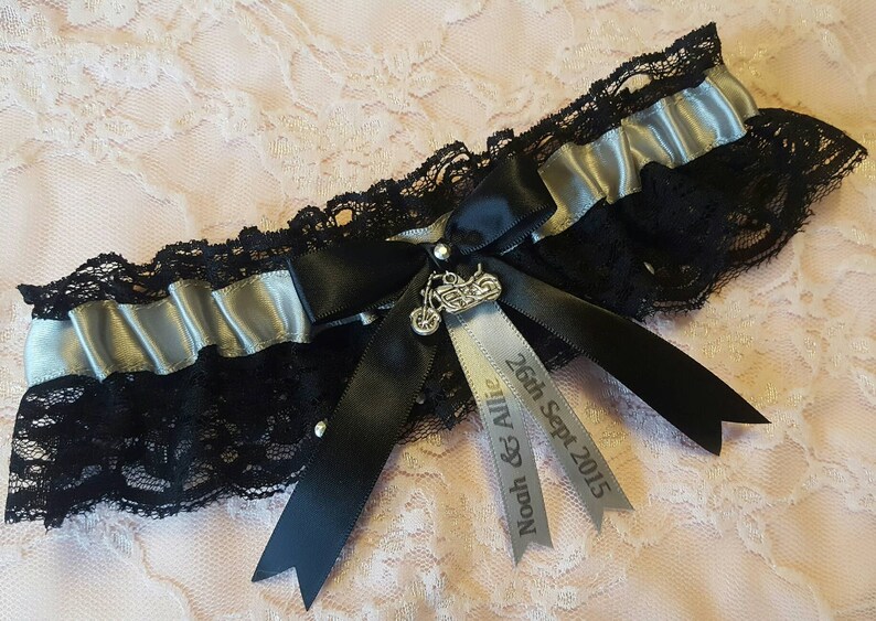 Harley Davidson Inspired Biker Wedding Garter Belt w/ Black Etsy
