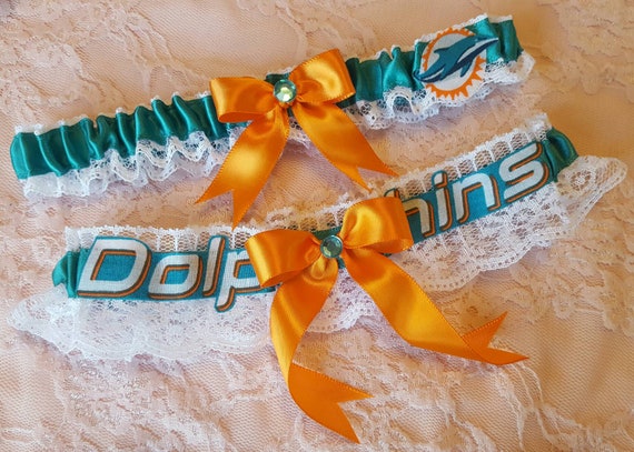 aubade garter belt Miami Dolphins Football Inspired Wedding Bridal Garter Belt Set W/ White  Lace