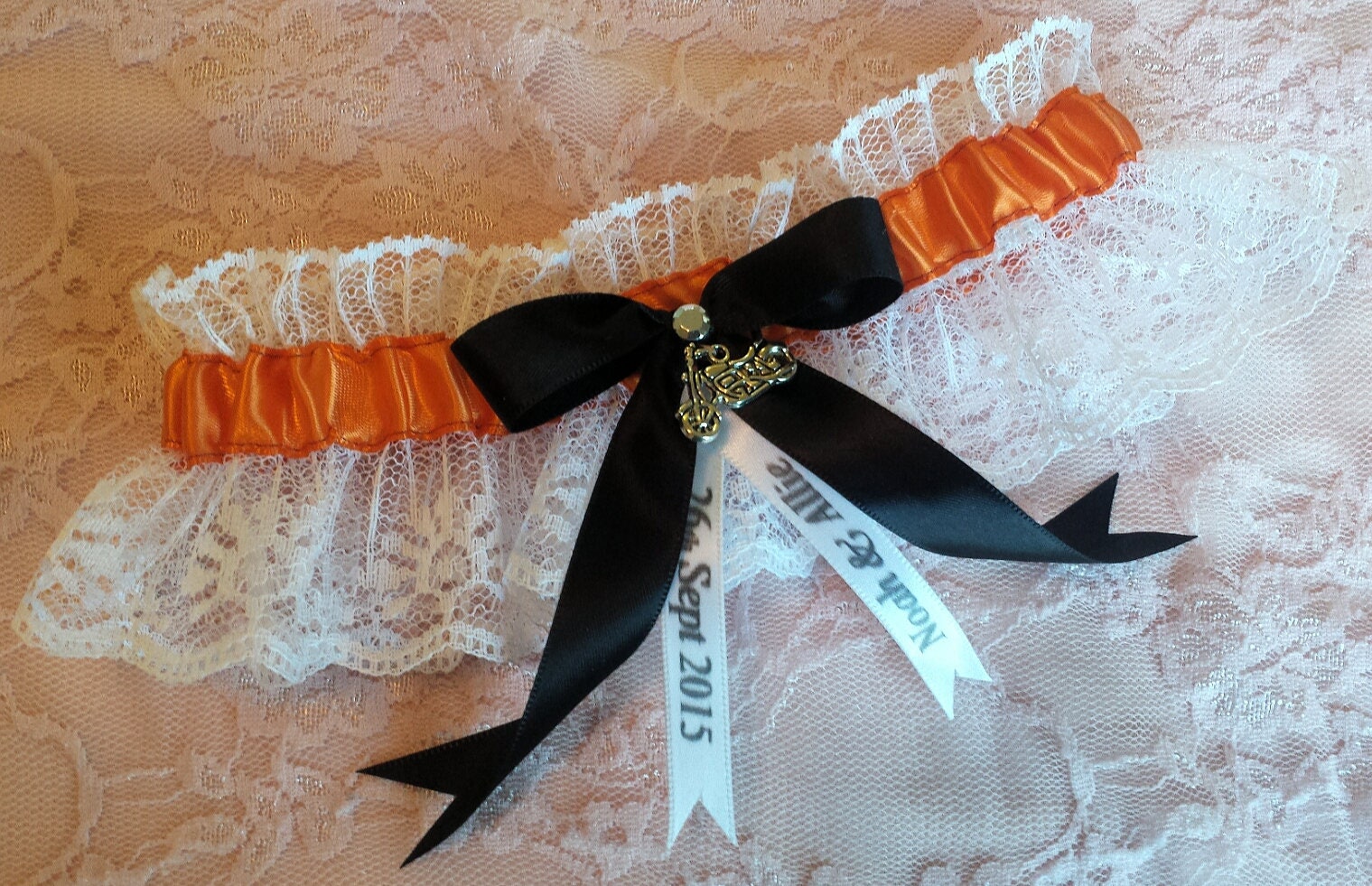 Harley Davidson Inspired Biker Wedding Garter Belt W/ White Etsy