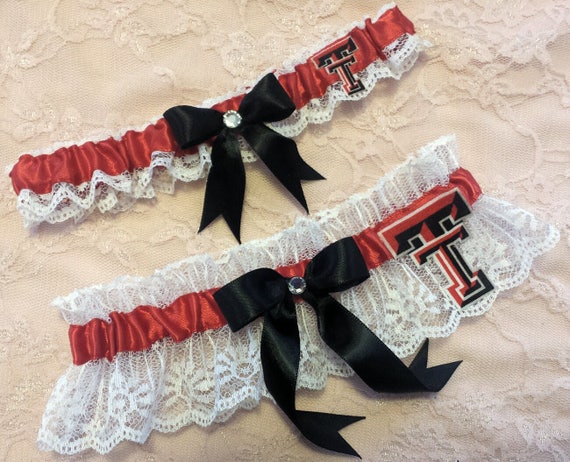Texas Tech Inspired College University Wedding Garter Belt Toss or 2pc Set  W/ White Lace - Etsy