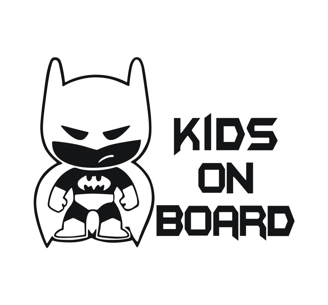 Kids on Board Super Hero Car Sticker Decal 5 Front Etsy