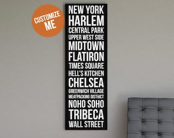 Subway Art / Custom Signs / Subway Sign / Custom Subway Sign / Custom Quote / Custom Wall Art / Transit Sign / Travel Sign / Large Wall Art