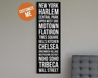 Subway Art / Custom Signs / Subway Sign / Custom Subway Sign / Custom Quote / Custom Wall Art / Transit Sign / Travel Sign / Large Wall Art