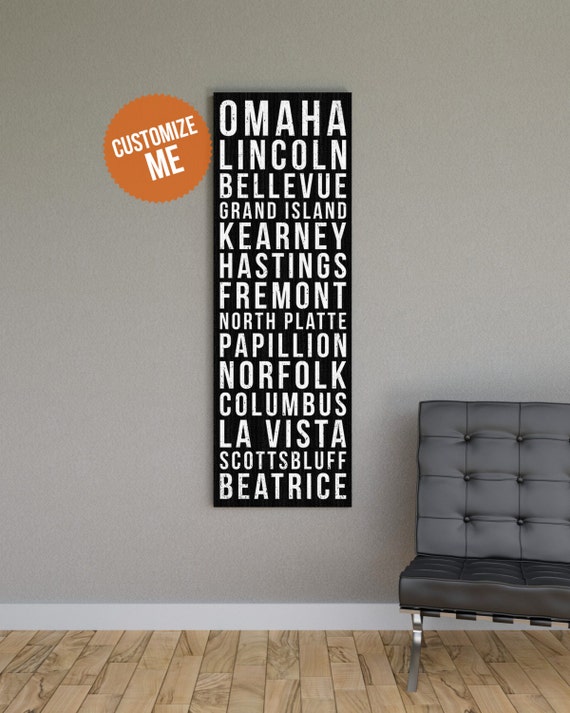 Nebraska Art Wall Decor Large Wall Art Nebraska Etsy