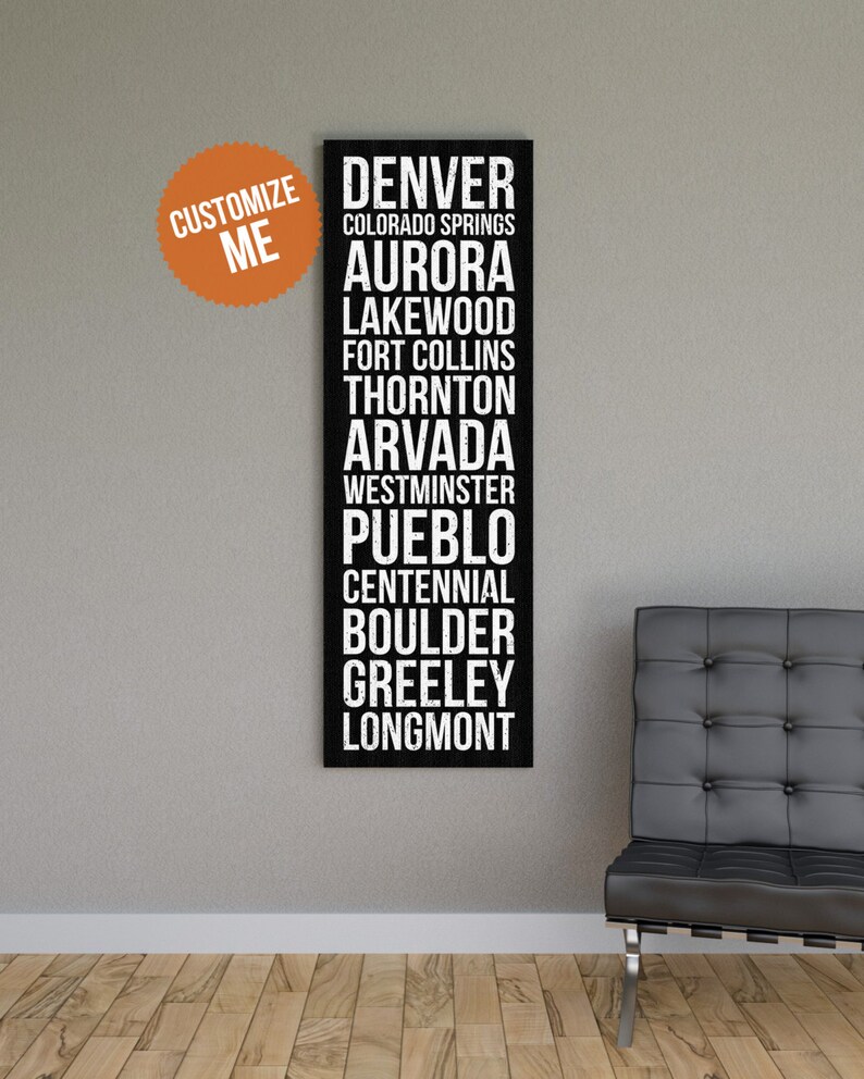 Colorado Art Wall Decor Large Wall Art Subway Sign Etsy