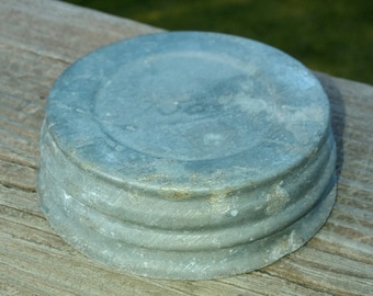 Zinc Lids, Two Vintage Zinc Canning Jar Lids, Canning Lids, Zinc Jar Lids, Antique Lids, Glass insert, Mason Jar Zinc Lids, Ball Jar Lid