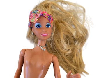 Jazzie de plage scintillante, Barbie superstar, poupée de collection, cadeau de fête des mères pour elle, cadeau d'anniversaire pour maman, jouet des années 1990, panier de Pâques