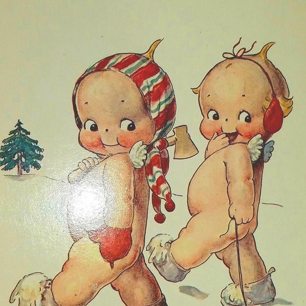 Kewpie doll vintage, 1970s postcards, your choice, Rose O'Neill, artist prints, antique collectibles, Christmas Cards, Greeting card, cupie