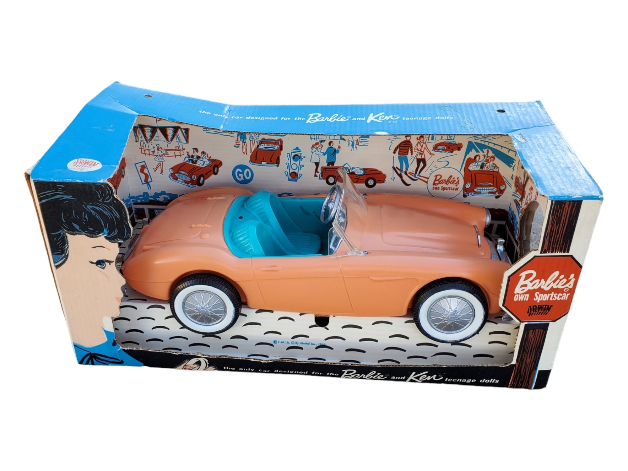 Vintage Barbie Car Convertible Austin Healey With Box Irwin Toy Nmib Present 1960s Dolls Christmas Gift for Mom Collector Antique Etsy