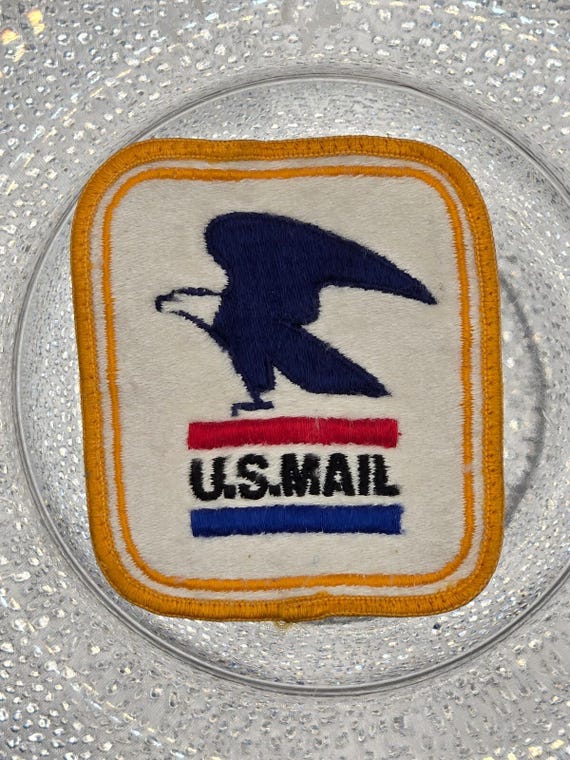Vintage USPS Uniform Patch 1970s Unused uniform Patch, American Eagle