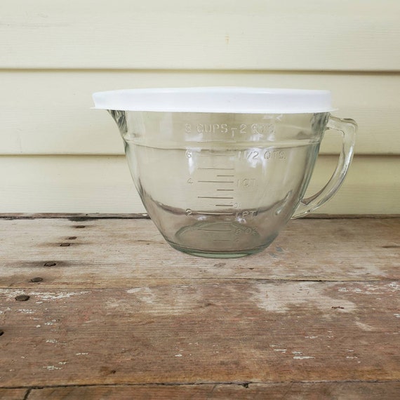 Fire King Measuring Cup With Lid Batter Bowl With Handle Etsy