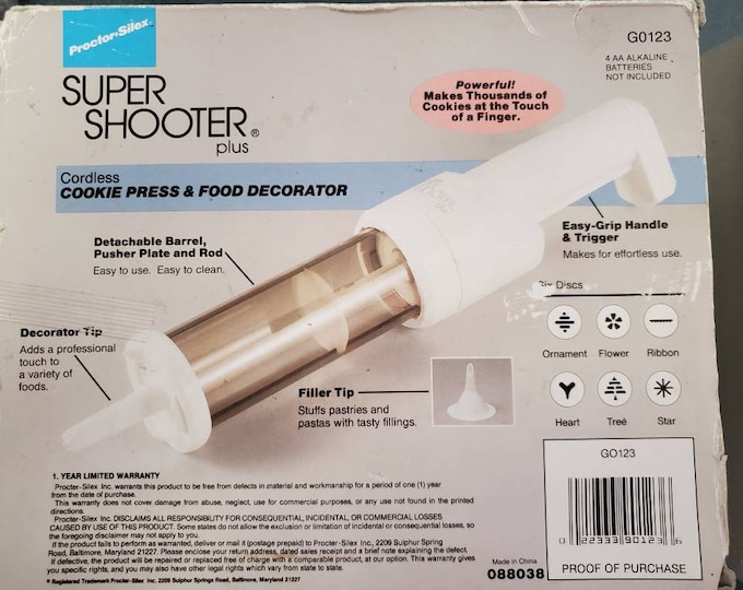 Super Shooter Cordless Cookie Press, Battery Operated, Christmas