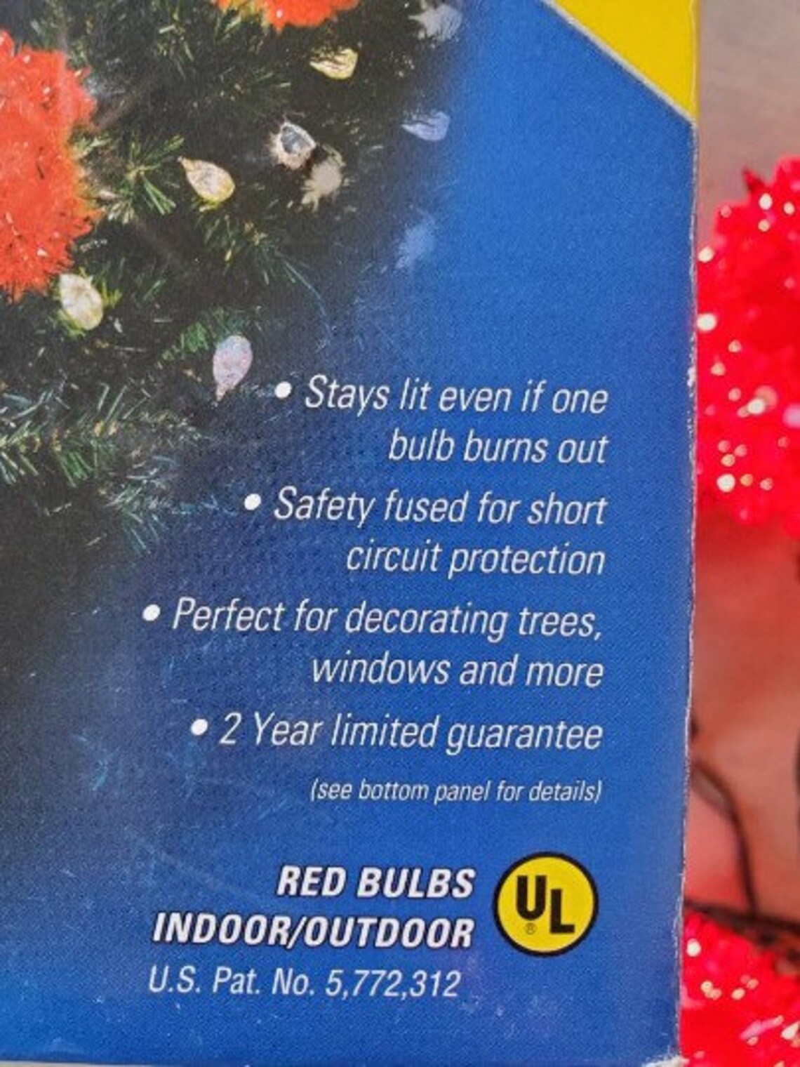 GE Christmas Lights Holiday Classics 4 RED Colored Lighted Etsy