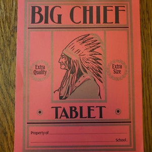 Big Chief, Writing Tablet, Vintage School Supplies, Westab Mead
