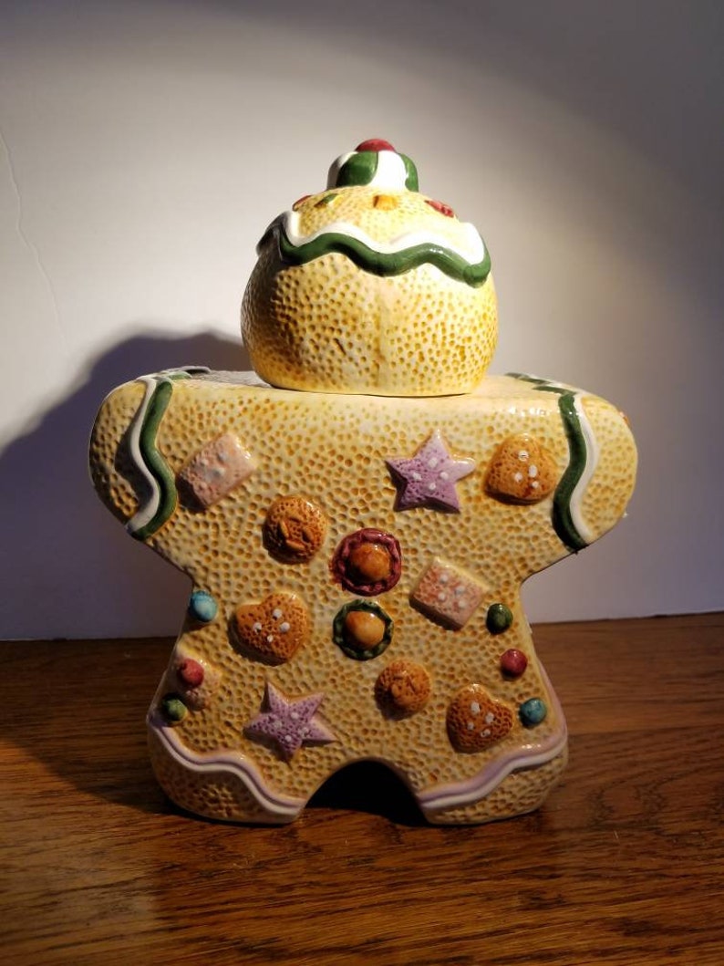 Ginger Bread Man Cookie Jar 13 Ceramic Cookie Jar mint in | Etsy