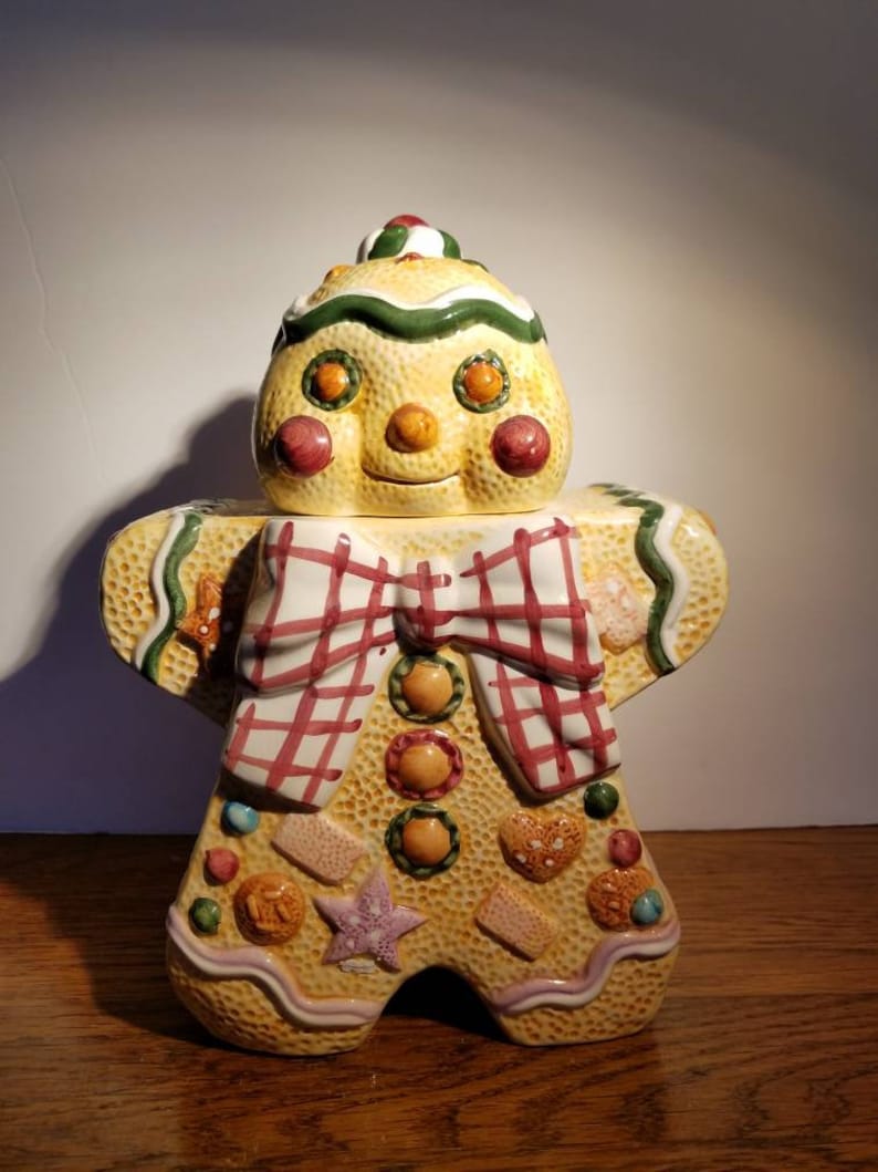 Ginger Bread Man Cookie Jar 13 Ceramic Cookie Jar mint in | Etsy