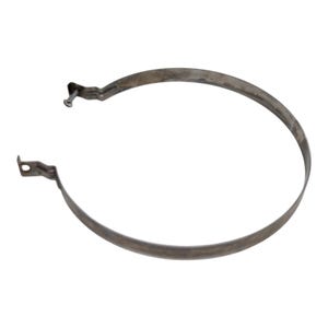 May include: A silver-colored metal band with a curved shape, featuring a screw and mounting bracket. The band is designed to encircle an object, likely for securing or holding it in place. The item is isolated on a white background.