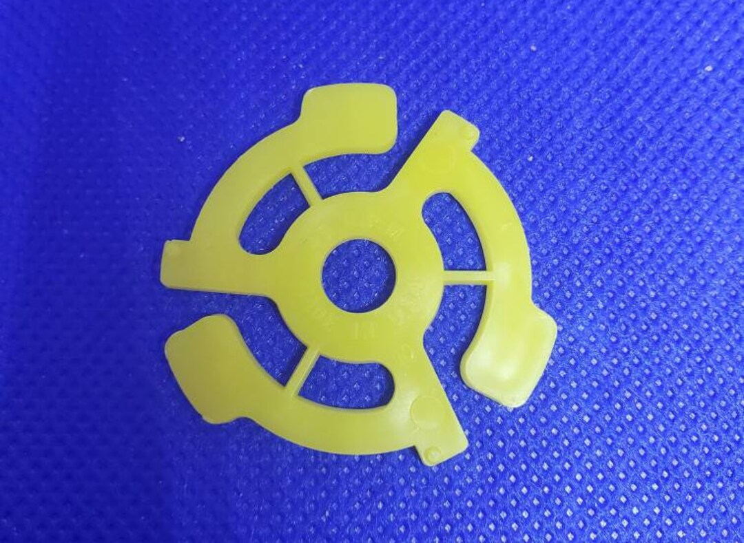 45 RPM Record Adapter: Yellow Vinyl Turntable Spider - Etsy