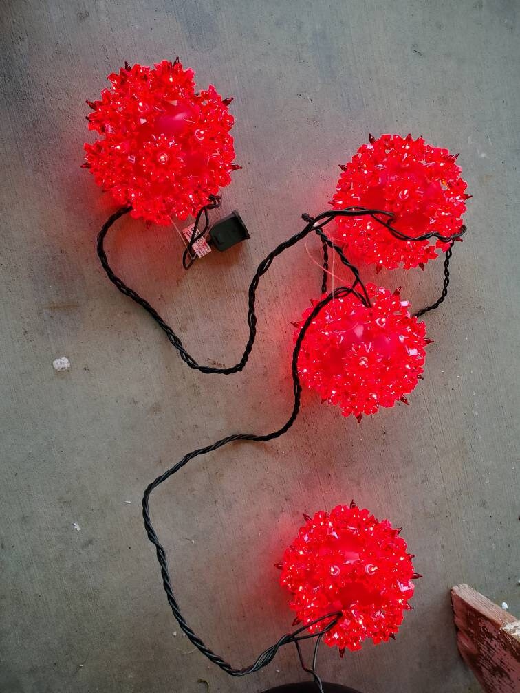 GE Christmas Lights Holiday Classics 4 RED Colored Lighted Etsy