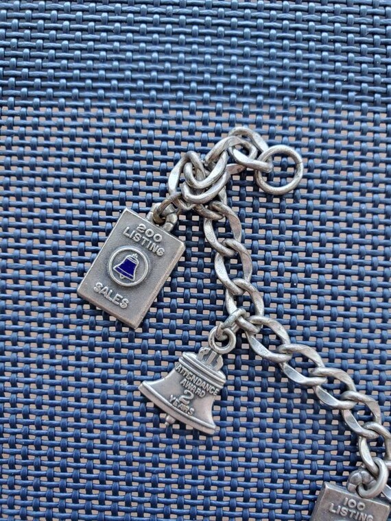 Charm Bracelet, 6 sterling charms, Vintage souven… - image 5