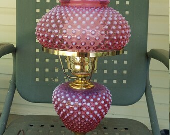 Fenton hobnail lamp | Etsy