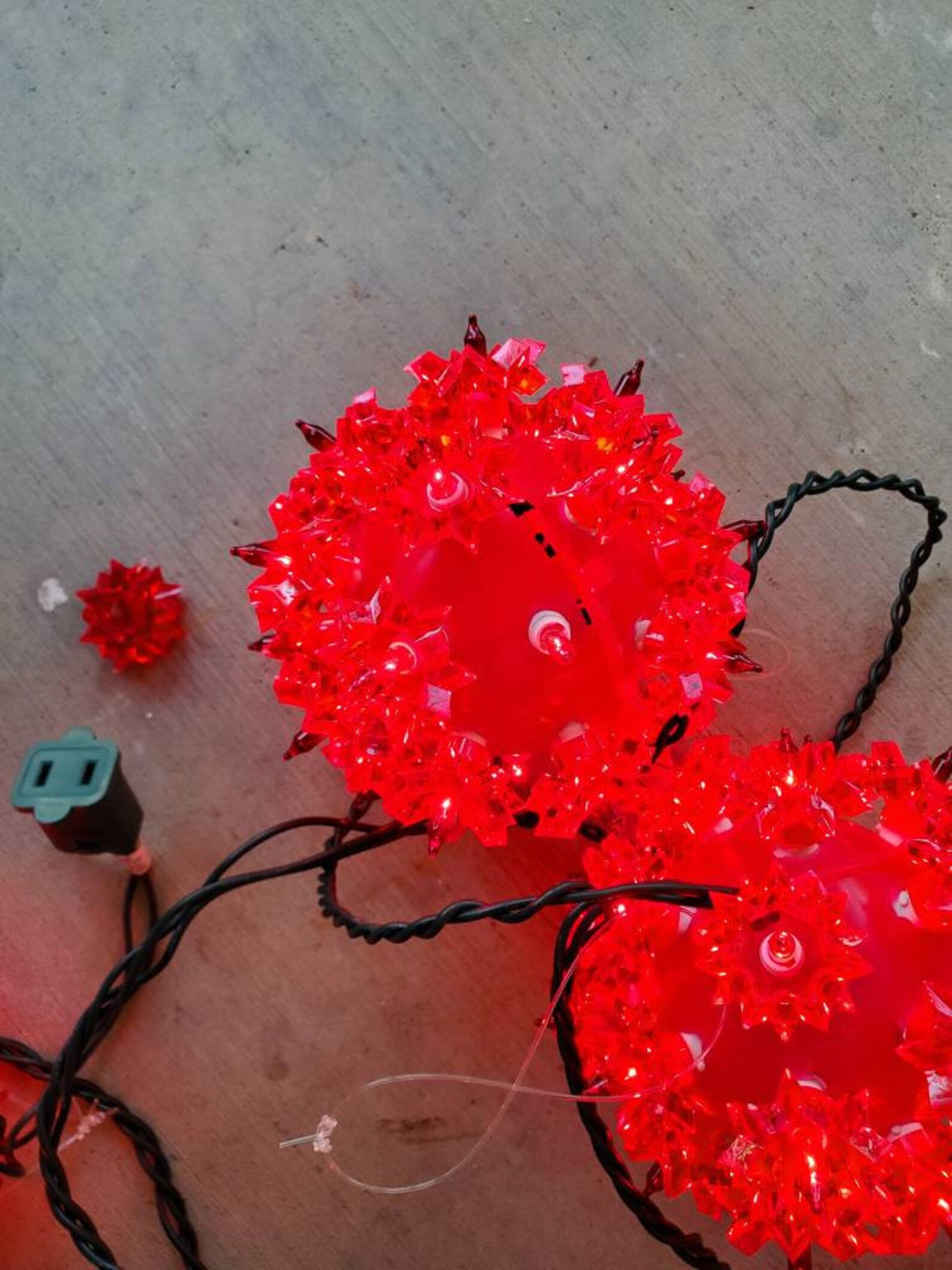 GE Christmas Lights Holiday Classics 4 RED Colored Lighted Etsy