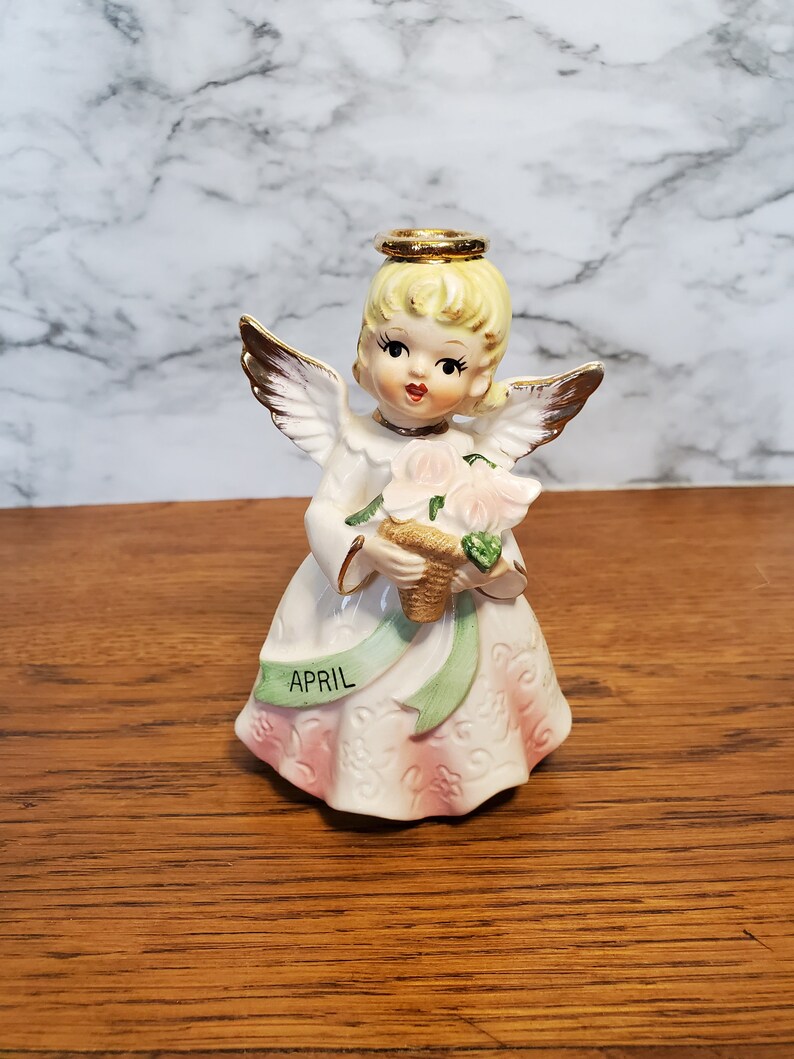 Made in Japan Birthday Month Angel Vintage Girl Figurine Etsy