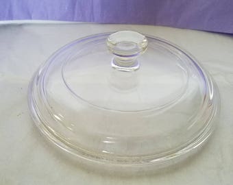 Corning Ware Replacement lid, vintage pyrex lid, 6inch P-81-C, clear glass lid, blue Cornflower, spice of life, friendship, mothers day gift