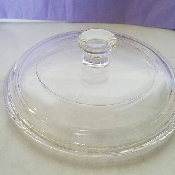 Corning Ware Replacement lid, vintage pyrex lid, 6inch P-81-C, clear glass lid, blue Cornflower, spice of life, friendship, mothers day gift