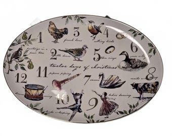 Better Homes & Gardens 12 Days Of Christmas Oval Servier Urlaub Türkei Platter