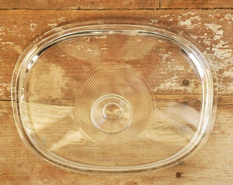 Vintage Corning Ware Deckel, DC 1 1/2 C, klarer Deckel mit Strahlen