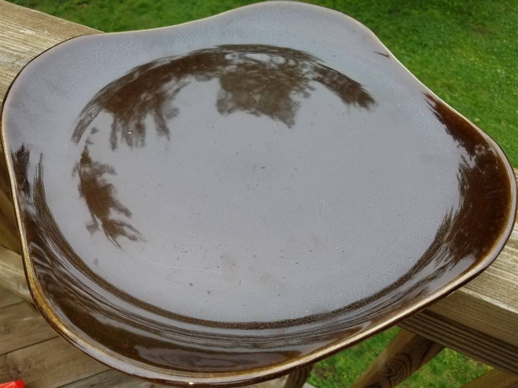 Russel Wight Chop Plate 大皿 アメリカンモダン グレー Russel Wight