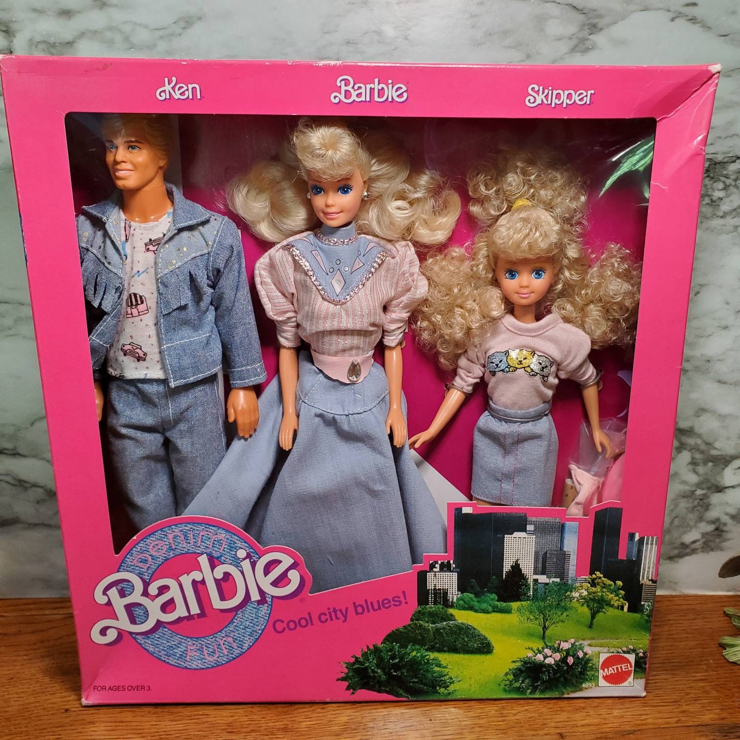 Denim Fun, Cool City Blues, Superstar Barbie, 1989 3 Doll Set