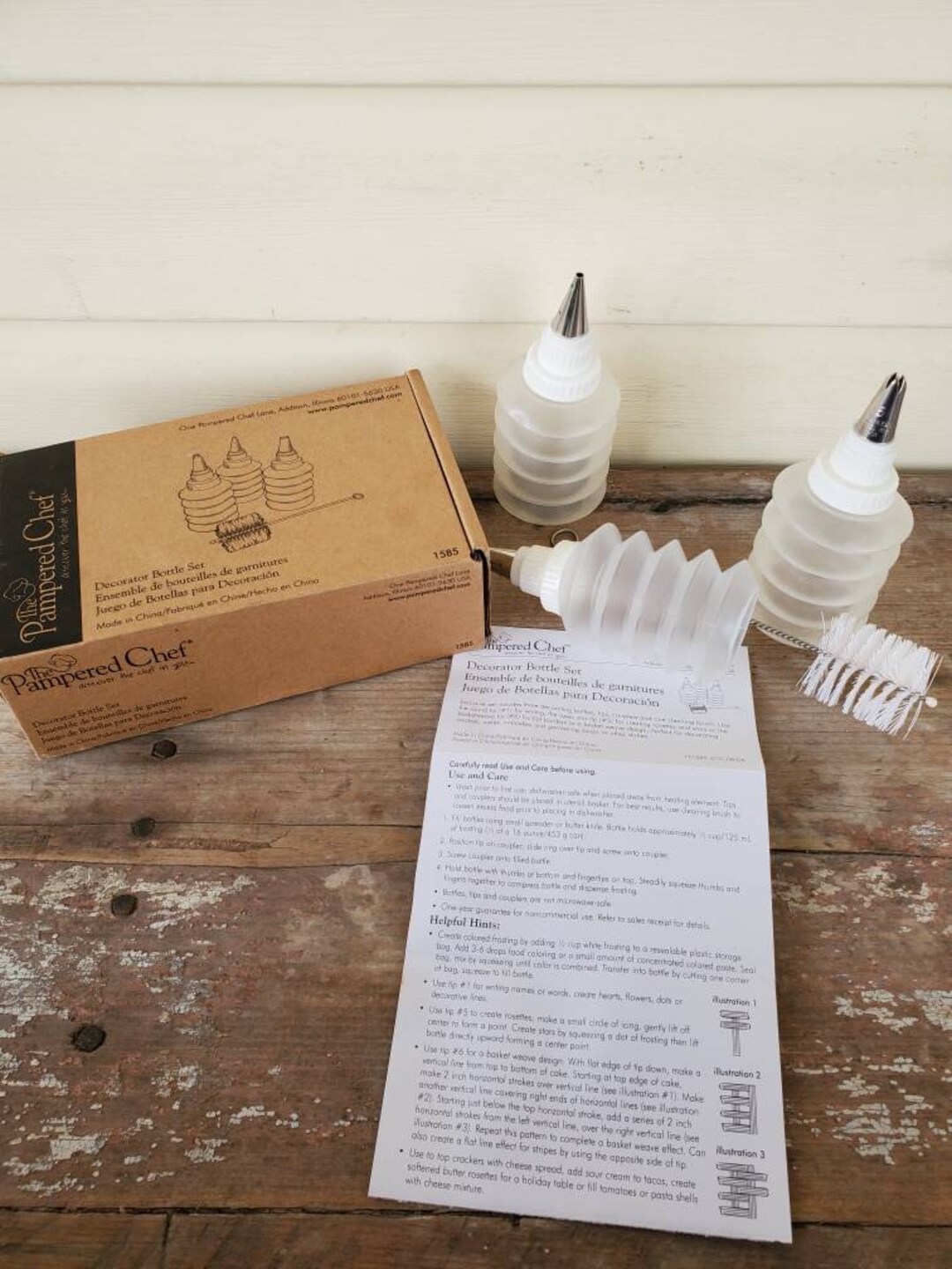 Pampered Chef Decorator Bottle Set Slightly Used in Original Etsy Canada