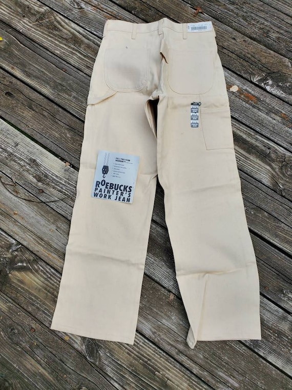 Old Sears painter pants, carpenter pants, White je