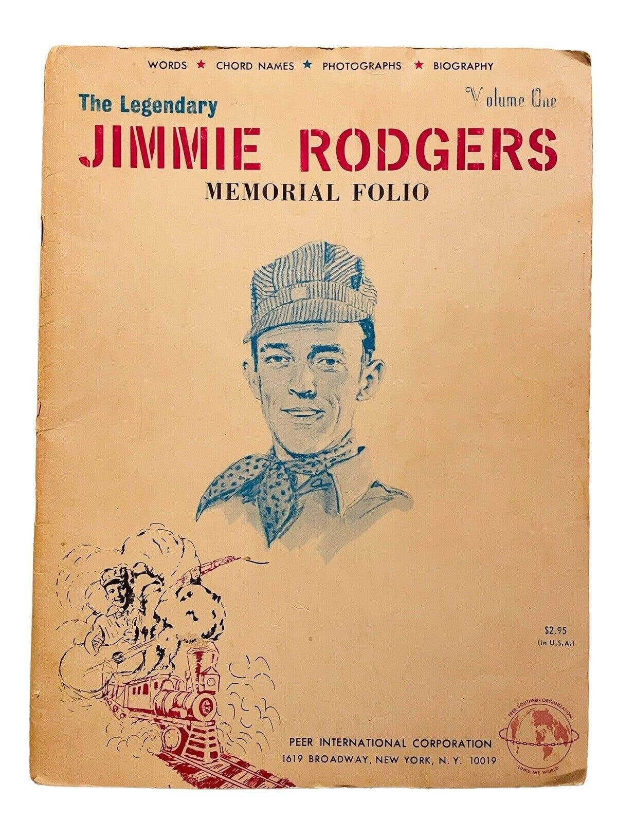 Jimmie Rodgers Memorial Folio Vol I Sheet Music Vintage 1967 Intact Clean Pages