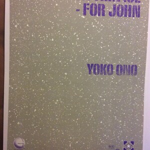 John Lennon Yoko Ono Woman Vintage Sheet Music Geffen -  Israel