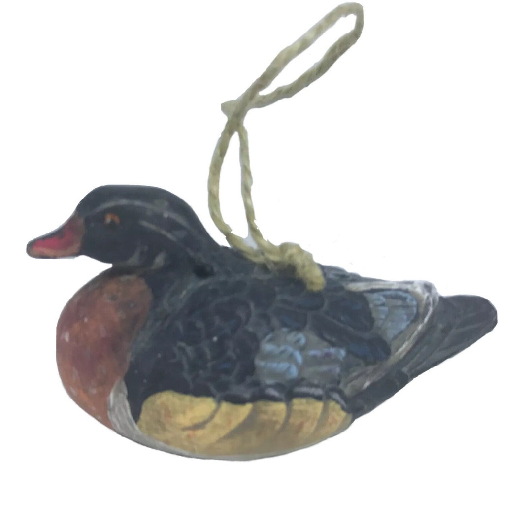 Vintage Duck Decoy Christmas Ornament Roman Inc 1996 Mallard Etsy