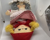 little red riding hood topsy turvy doll 12 Vintage 1984 R. Dakin Co.