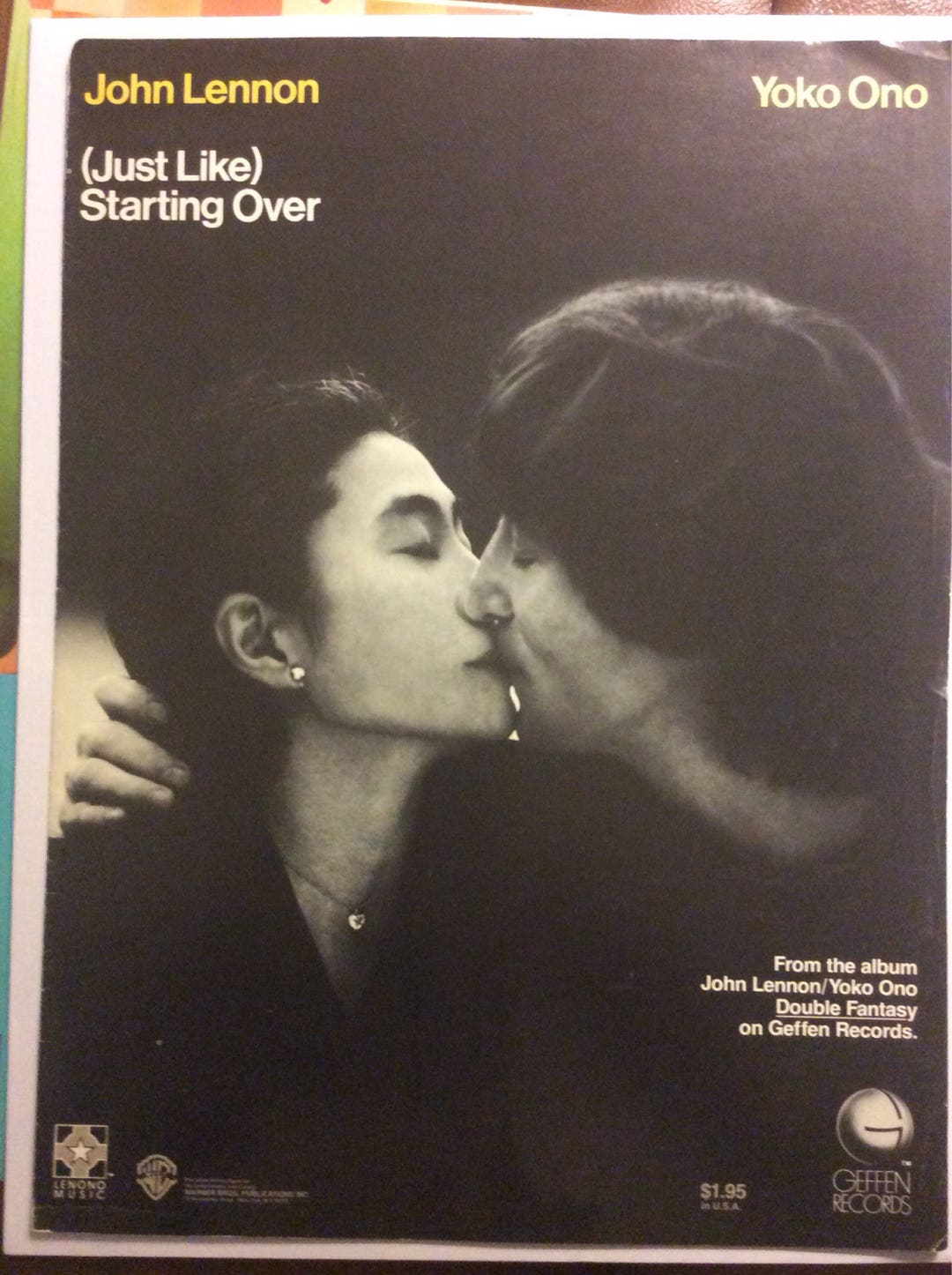 John Lennon & Yoko Ono (just Like) Starting Over (1980) VG+