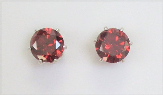 large red stud earrings