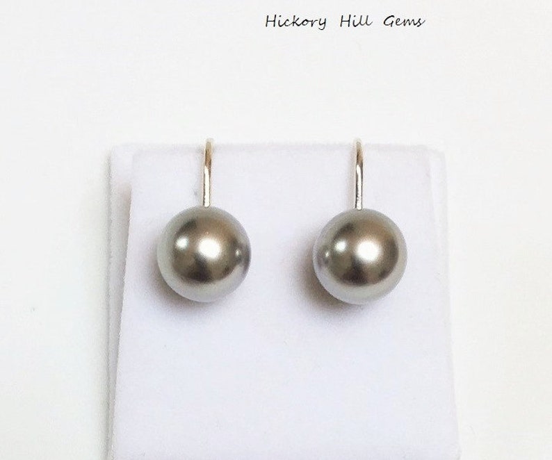 LIGHT GREY pearl clip on earrings LARGE pearl clipon earrings Etsy
