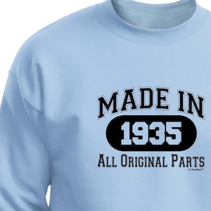 90th Birthday Gifts Made in 1935 All Original Parts Premium Crewneck Sweatshirt F260 - BD-57