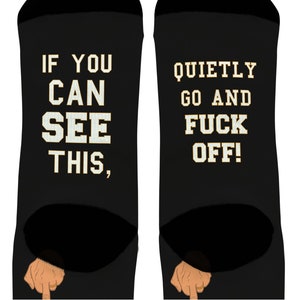 Socks Rude Offensive Mens and Womens If you can read this/F*ck Off I'm Busy! 