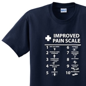 Gift for Nursing Student Funny Improved Pain Scale Short Sleeve T-Shirt 2000 - WOE-24