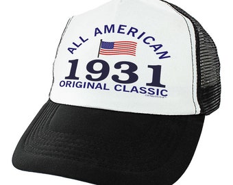 Makes a great birthday gift for a 90th birthday! Vintage Classic Car Guy Birthday Cap 1931 Birthday Cap Hat For 90th Birthday