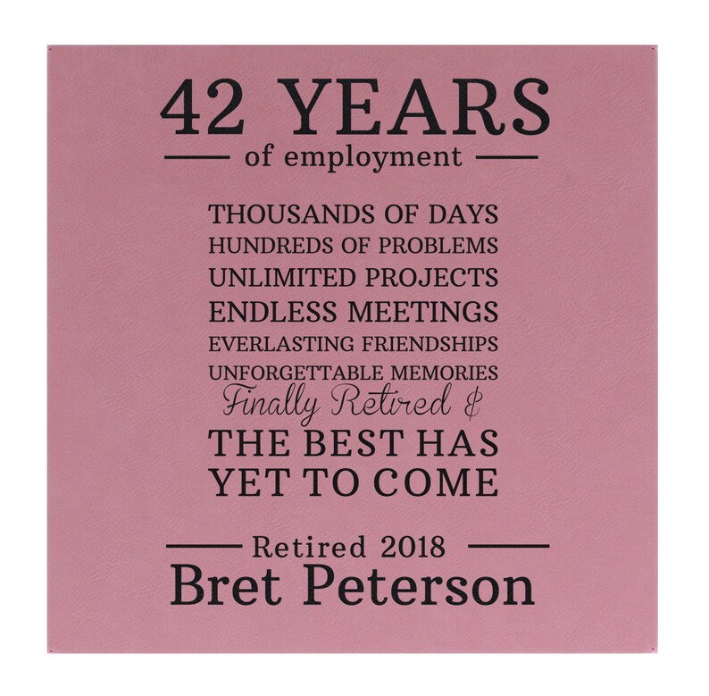 Personalized Retirement Gift with Your Name and Year Laser Etsy