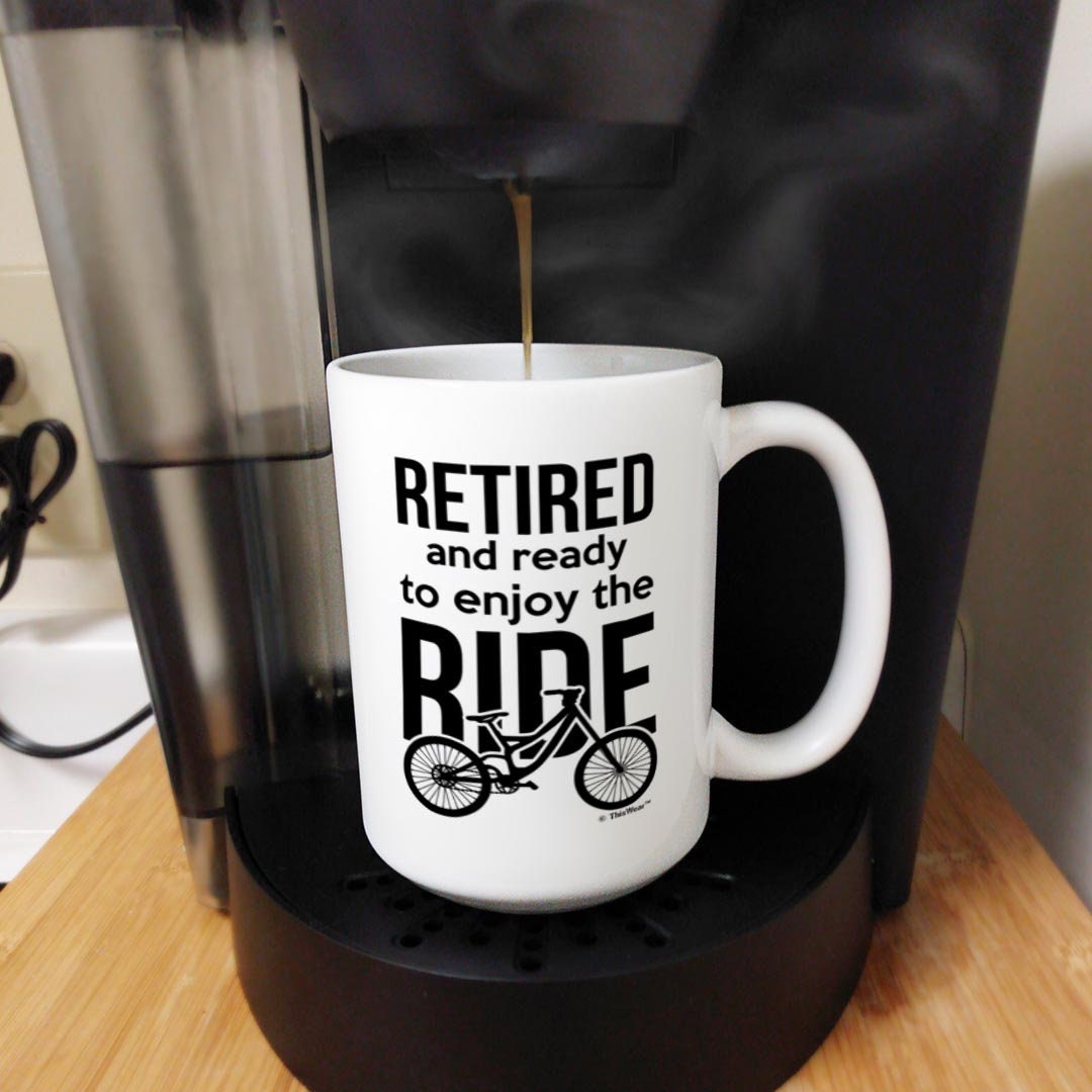 Retired Rocker Mug Retirement Coffee Mug: Retired and Ready to Enjoy the Ride, 11oz/15oz ...