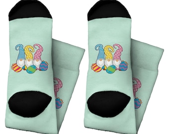 Easter Socks, Easter Gnomes Socks, Funny Bunny Socks, Easter Bunny Socks, Cute Bunny Socks, Bunny Socks, Novelty Crew Socks