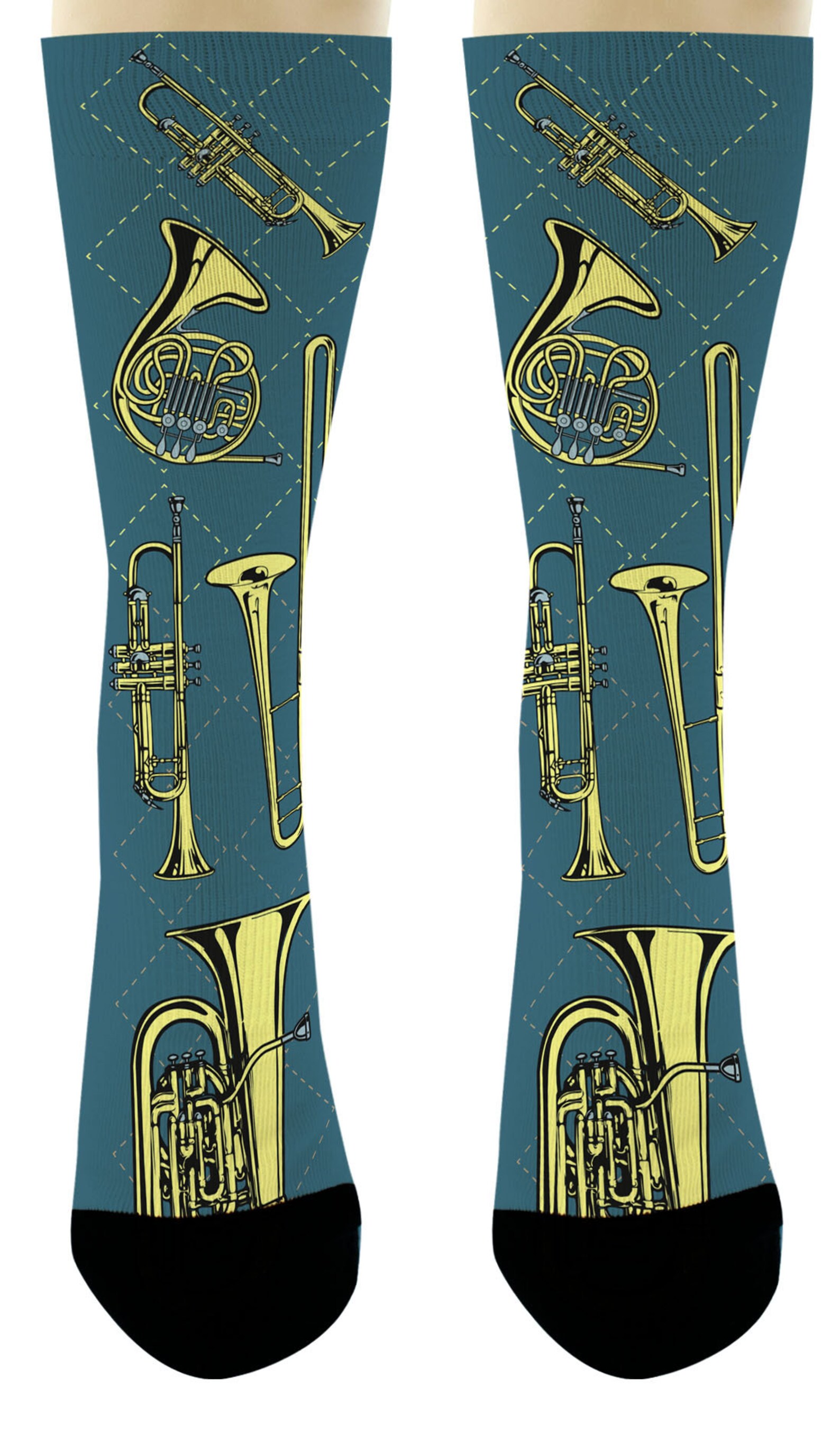 Music Related Gifts Brass Instruments Socks Horn Trumpet and Etsy